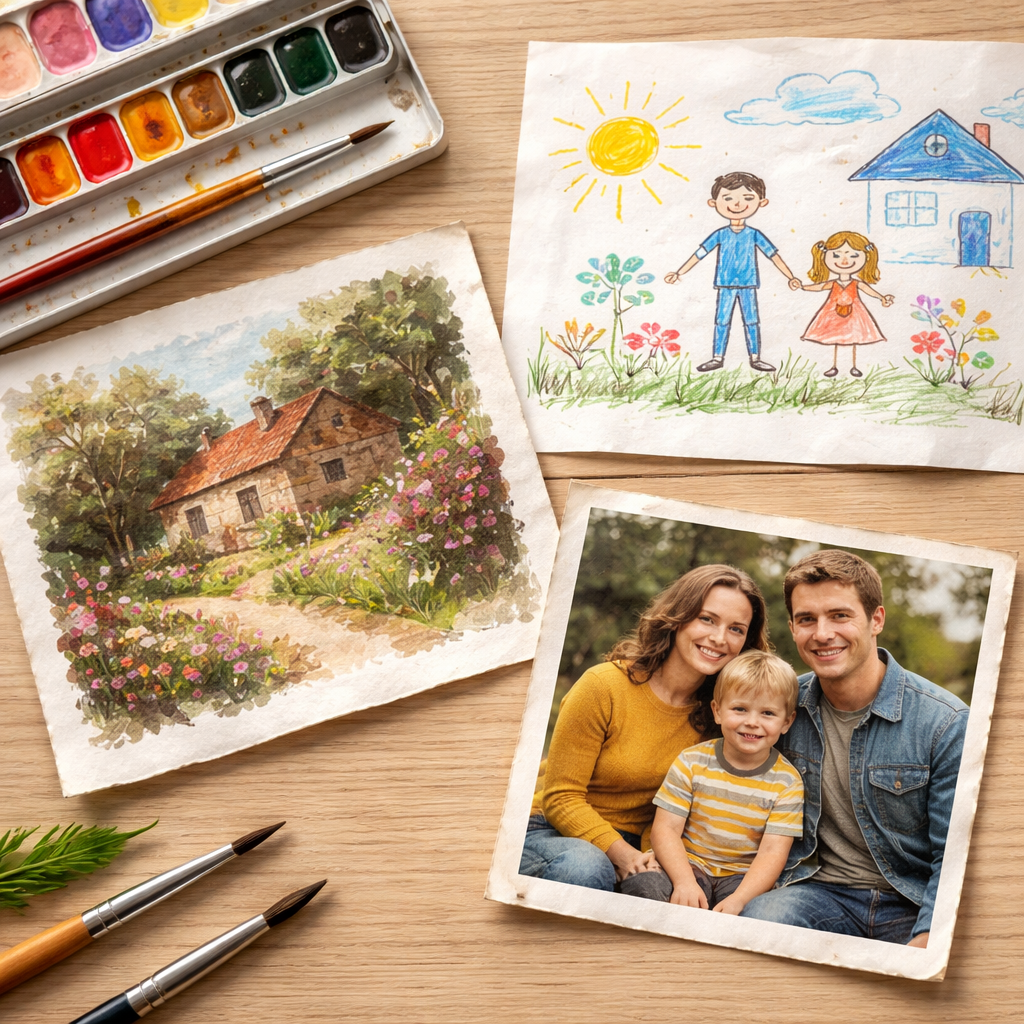 Isolation de photos, dessins et aquarelles