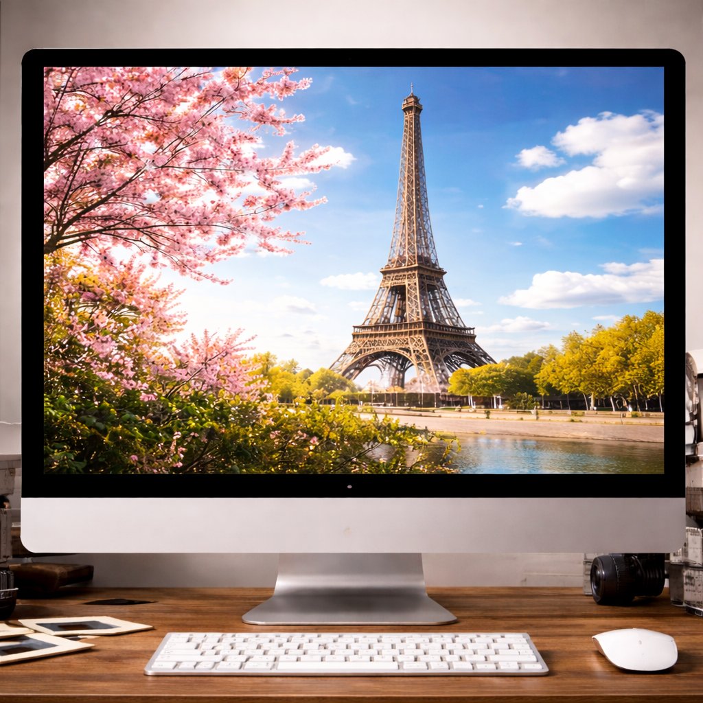 Diapositive rectifiée sur écran PC