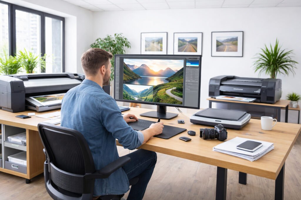 Graphiste dans bureau