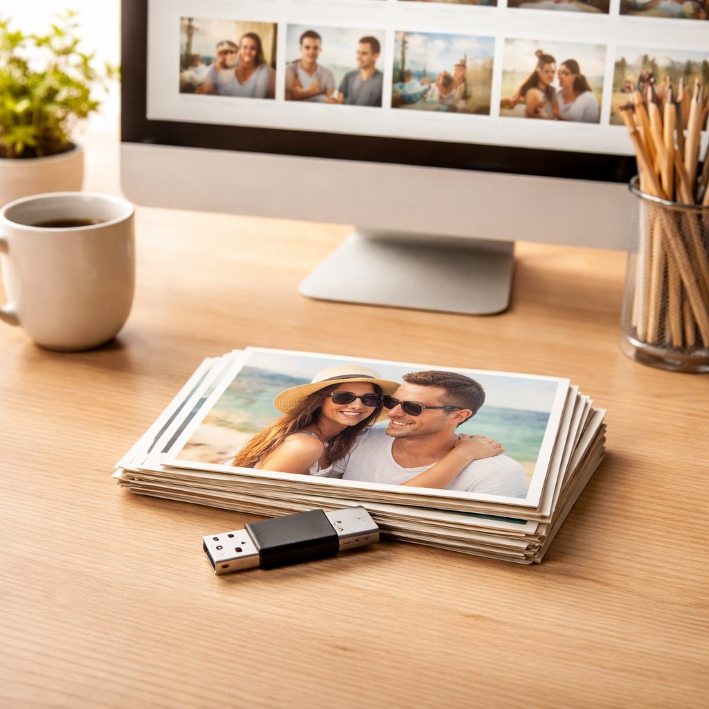 Transfert photos sur clé USB