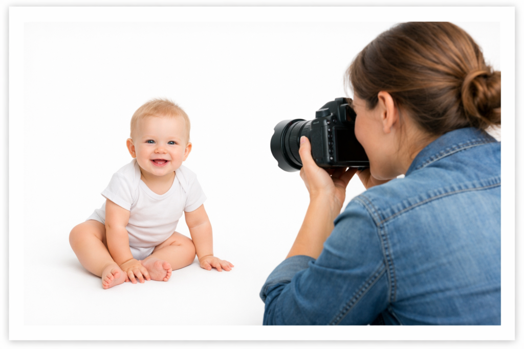 Prise de vue d'un bébé